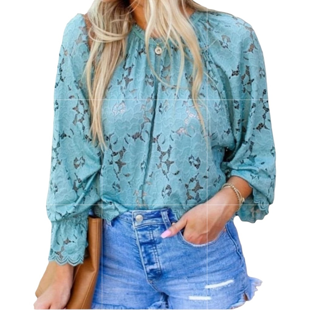 Free People “Olivia” Lace Blouse NWT